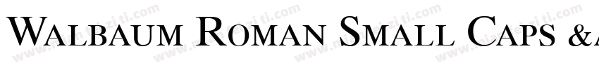 Walbaum Roman Small Caps & Oldstyle Figures字体转换